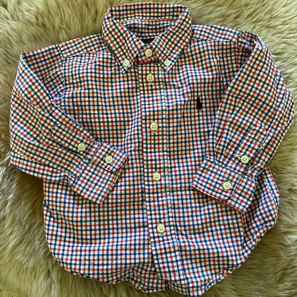 Ralph Lauren Red and Blue Plaid Shirt